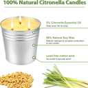 Citronella Candles Outdoor, 34OZ Large Citronella Candle for Patio, 3 Wicks Natural Soy Candle for Summer, 200 Hours Long Lasting Burn Outside Candles for Garden, Yard Balcony, Camping