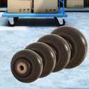 4Pcs 3" PU Caster Wheels Heavy-Duty Replacement Wheels for Platform Trucks, Snow Blowers & Grills 3/8" Axle, Smooth Rolling, Durable Transport Wheels