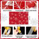 Spider Party Decorations Red Spiderweb Floor Covering Large Spider Birthday Decorations with Double Sided Tape Waterproof Spiderweb Birthday Supply Photo Booth Party Backdrop, 9.8 x 6.5ft
