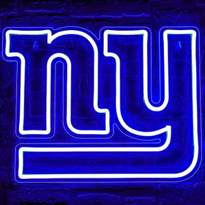 Football Neon Sign for Wall Decor Football Neon Light for Man Cave Birthday Gifts for Men with Dimmable Rugby Team Logo Sign for Club Bar Dorm Party Game Room Decoration Size 16.1 * 10.6In(ZYLD059) (Blue-Giant)