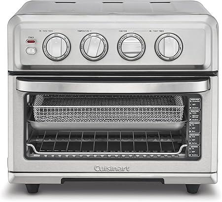 Cuisinart Air Fryer Toaster Oven with Grill, 1800W 8-1 Air Fryer Oven with Bake, Convection Bake, Grill, Broil and Warm Options, Large Capacity, 60-Minute Timer, TOA-70NAS, Stainless Steel