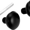 1 Set Vintage Old Style Door Knob Set with Spindle, Antique Door Knobs Replacement Set for Interior Doors, Matte Black
