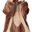 Giggling Getup Wearable Blanket Hoodie for Girls and Boys Sherpa Fleece Hooded Blanket Sweatshirt Warm Cozy Sherpa Wearable Throw Oversized Hoodie with Giant Pocket & Sleeves for Kids Brown Sloth