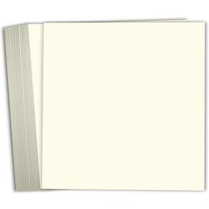 Hamilco Card Stock Scrapbook Paper 12x12 Cream Colored Cardstock Heavyweight 130lb Cover – 25 Pack