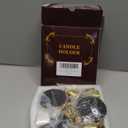 FSyueyun Brass Candlestick Holders Set of 6, Elegant Metal Candlestick Holders for Vintage Taper Candle Holders, Perfect for Table Centerpieces, Fireplace, Home Decor, Weddings and Party Decorations