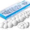 Cloud Wrist Rest  Memory Foam Arm & Wrist Support for Keyboard  Cute White Leather Design