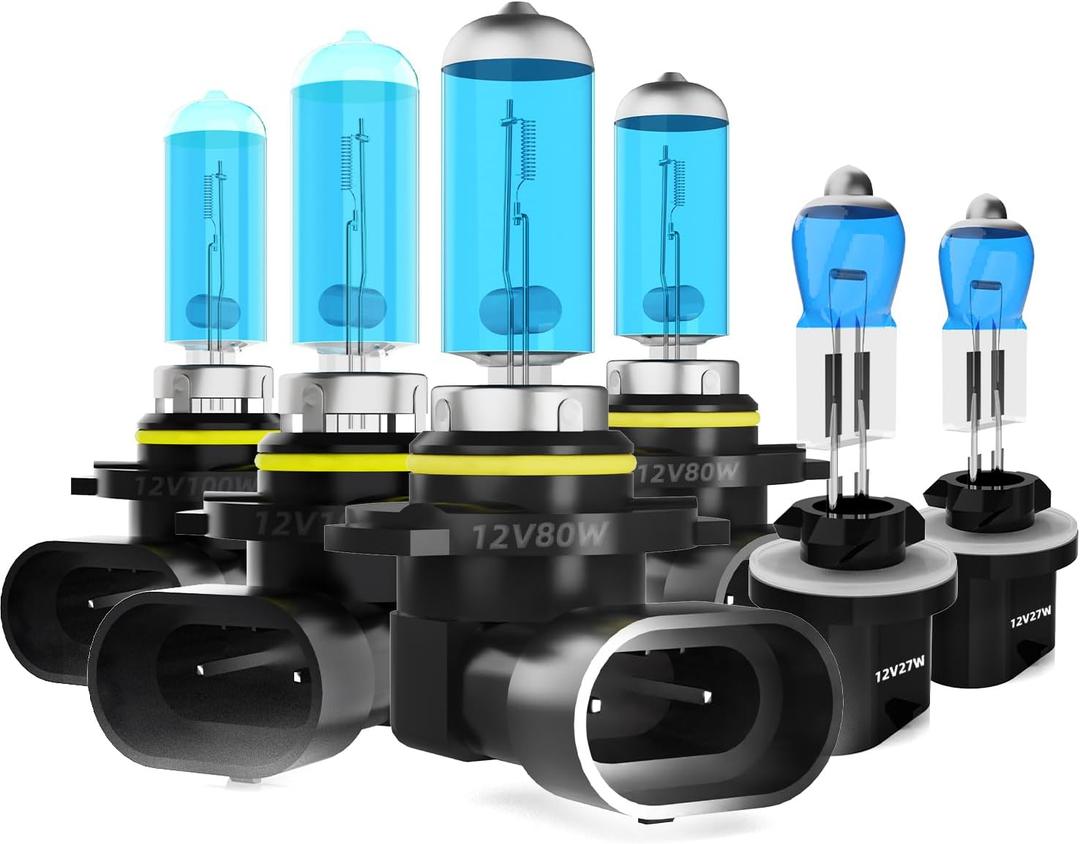 Headlight Bulbs Fit For Nissan Titan 2004-2015, 9005 9006 High Low Beam 881 Fog Lights Combo, Super Bright 5500K White Light High Performance Halogen Light Bulbs, 6PCS