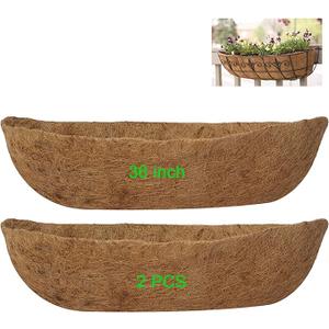 Coco Liners for Planters 36 Inch Trough Coco Coir Coconut Fiber Replacement Liner for Wall Trough Planter 2 pack