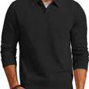 PJ PAUL JONES Mens Sweater Long Sleeve V Neck Pullover Sweater Knitted Textured Sweater (XX-Large, Black)