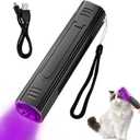 Wood's UV Lamp,Portable 365nm Pet Cat Dog UV Black light Flashlight Cat Ringworm Detector,Doctor Pet Urine Detector for Analyzing Skin Dog Cat Care Bed Bug Inspection