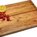 Picnic at Ascot Custom Acacia Cutting/Serving Charcuterie Board 16" x 12" with Juice Groove