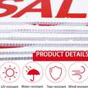 Juexica 12 Pcs Real Estate Rider Signs 24 x 6 Inch Coming Soon, for Sale, Pending, Sold Waterproof Signs Rider Real Estate with Different Messages(White with Red)