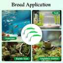 2 x Tree Frog Tank Accessories & Turtle Basking Platform 3PCS Set Leaf Decor - Reptile Habitat Decoration, Terrarium Accessories with Suction Cups for Turtles, Frogs, Geckos & Toads (Rounded Leaf)