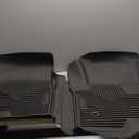 Husky Liners Weatherbeater Floor Mats | Fits 2019 - 2025 Chevrolet Silverado & GMC Sierra 1500; 2020-2025 Silv./Sierra 2500/3500 Crew Cab w/Carpet & Underseat Stg | Front & 2nd Row, 3-pc Black - 94021