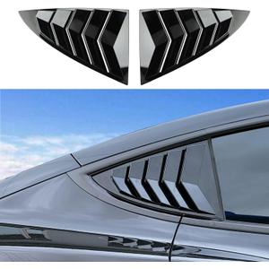 YHCDSEA for Model 3 Rear Side Window Shutter Cover Louver Sport Style Cool Exterior Decoration fit for Tesla Model 3 2017-2026 Accessories (Glossy Black)