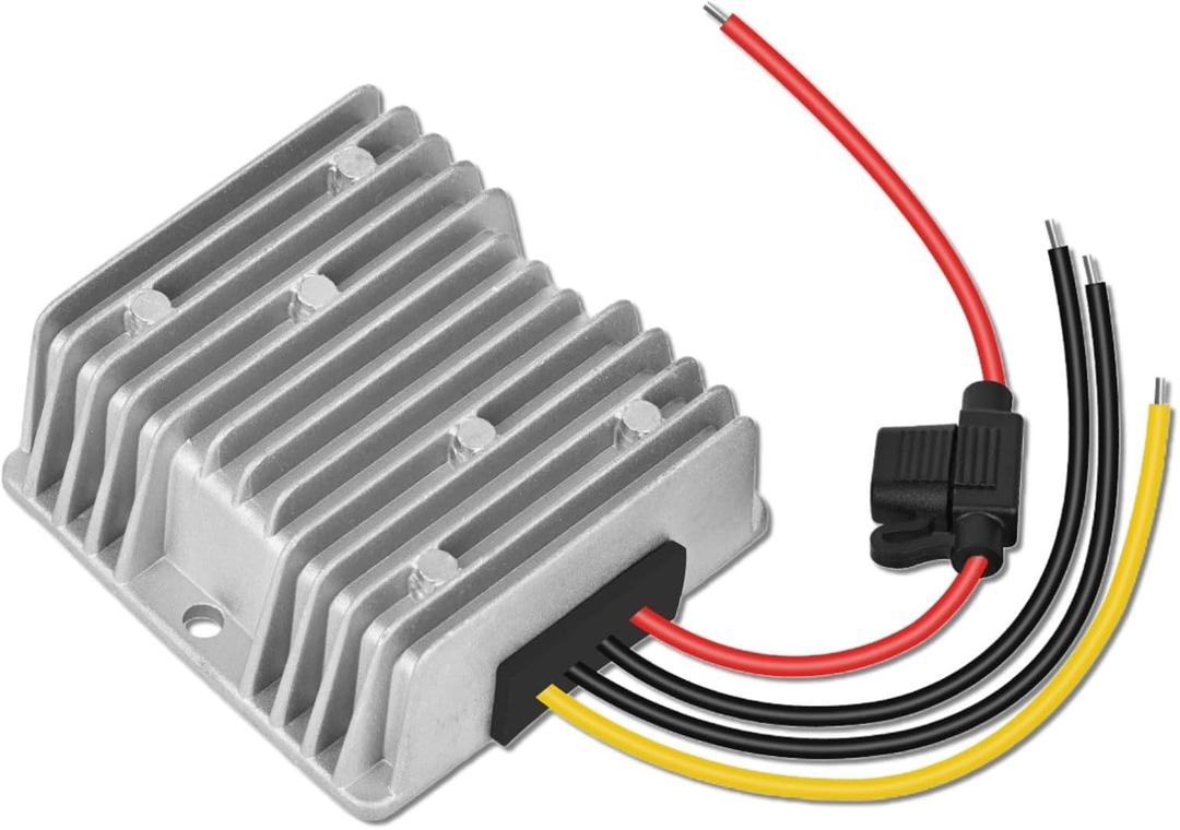 10A 120W 12V Golf Cart 24V 36V 48V to 12V Step Down Converter Voltage Regulator Reducer Buck Transformer Waterproof with Fuse