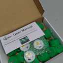 LANKER 24 Pack LED Tea Lights Candles, Flickering Green Flameless Tealights, Long Lasting Battery Operated Fake Candles, Decoration for Halloween and Christmas (Green - 24pcs)