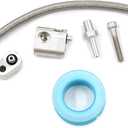 MSCRP LS Cylinder Head Coolant Steam Port Crossover Body Bypass Hose Kit Compatible with All GM LS Series LS1 LSX LM7 LR4 LQ4 LS6 L59 LQ9 LM4 L33 Engines