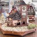 Ceramic Villages and Houses Collection - Collectible Miniature of Historic Schwabentor in Freiburg, Germany - Cone Incense Holder R347