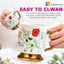 Christmas Mugs Whimsical Animal Ceramic fun Coffee Mug  14oz Childlike Hand-Drawn Cat, Dog & Bear Design  Cute gothic Coffee Cup Gift for Women, Girls, Kids (white)