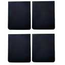 Universal Rubber Mudflaps 24x24 inches – 1/4" Extruded Recycled Rubber – Pre-Drilled Mounting Holes – Vans, Trucks, SUVs and More (4 Pack)