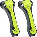 Luxtude Car Window Breaker and Seatbelt Cutter, Car Emergency Escape Tool with Glass Breaker Seat Belt Cutter, 2-in-1 Car Safety Hammer, Premium Carbon Steel Automotive Life Rescue Tools Kit, 2 Pack