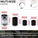Hypertune 24" Stainless Steel Radiator Flexible Coolant Water Hose Kit W/Cap Clamp Silver