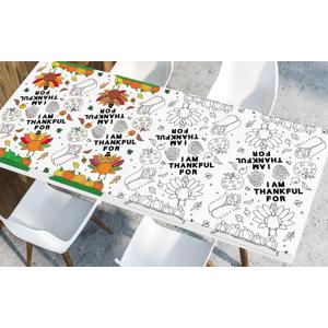 AKEROCK Thanksgiving Crafts for Kids, Thanksgiving Coloring Tablecloth/Poster - Turkey Themed Party Games, Activities, Kids Thanks Giving Gifts for Family or Classroom Party Decorations Decor