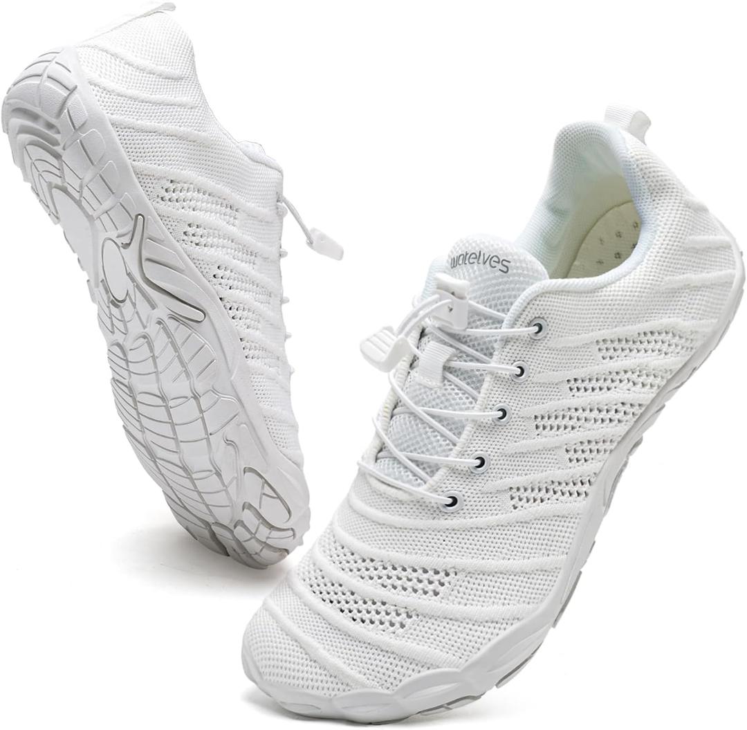 WateLves Barefoot Water Shoes Women Men Anti Slip Wide Toe Breathable Walking Shoes Minimalist Zero Drop Sneakers for Beach Travel Hiking (12.5 Women/11 Men)