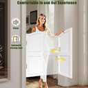 Saloon Swinging Doors 32 Inch Wide, White Heavy Duty Swinging Half Door with Hinges and Hardware, Dual Swing Cafe Doors for Doorway Bar Kitchen Decor