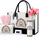 Geiserailie 8 Pcs Christmas Occupational Therapist Gifts for Women Including Large Tote Bag Cosmetic Bags Tumbler Cup Plush Socks Metal Keychain Card and Envelope for Christmas OT Thank You Gifts