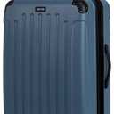 Kenneth Cole REACTION Renegade Luggage Expandable 8-Wheel Spinner Lightweight Hardside Suitcase, Granite Blue, 28-Inch Checked