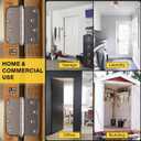 KOLET Ball Bearing Door Hinges, 4 x 4 Inches Door Hinges, Heavy Duty Stainless Steel Hinges, 5/8'' Radius Corner, Smooth and Quiet, Non Removable Pin, Brushed Nickel, 3 Pack