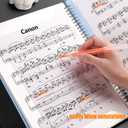 MUDOR Sheet Music Folder for Sheet Music Page 8.5X 11 Inches, Sheet Music Holder Allow Annotations, Eliminate Glare, 60 Pages Spiral Sheet Music Binder Organizer, Sheet Music Storage (Black)