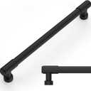 Amerdeco 10 Pack Matte Black Cabinet Pulls 7.5 Inch(192mm) Hole Center Drawer Pulls Cabinet Hardware Kitchen Cabinet Handles for Bathroom ZH0075