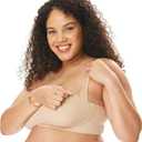 Motherhood Maternity Womens Comfort Nursing Bra with Removable Pads, Wirefree and Seamfree, Breastfeeding Friendly, Essential Nude, Medium