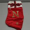 HYTENSUN Letter Christmas Stockings 15.6 Inches Monogram Red Velvet with Bell Xmas Stockings Classic Personalized Stocking Decorations for Family Holiday Season Decor (Sod023rdd)