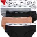 Hanes Women's Originals Hipster Panties, Breathable Stretch Cotton Underwear, Assorted, 6-Pack (Large, Basic Color Mix)