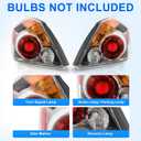 ELH Tail Lights Assembly Fit For 2007-2012 Nissan Altima 4-Door Sedan 2007 2008 2009 2010 2011 2012 Nissan Altima Chrome Trim Left And Right Side