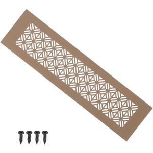 PATIKIL 12 x 3 Inch Door Air Vent Cover, Heavy Duty Aluminum Grille Ventilation Cover Louvered with Mounting Screws for Cabinet Wardrobe Door, Brown