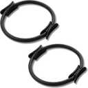 Pilates Ring Circle - 2 Pack |14" Inch Fiberglass Pilates Home Equipment | Comfortable Padded Foam Handles | Ideal for Toning, Inner Thigh and Pelvic Exercises | Use at Home, Gym Classes |