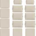 14 Pcs Outdoor Cushion Slipcovers All-Weather Patio Cushion Covers, Replacement Waterproof with Zipper for Patio Furniture, Sectional Couch 3 Sizes, Covers Only (Cream)