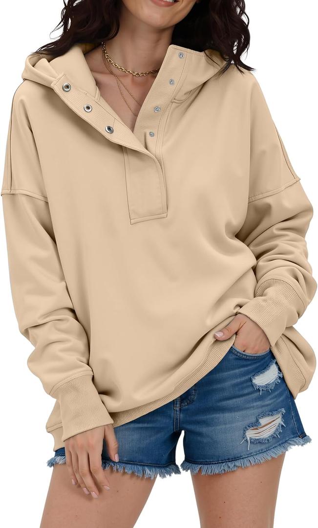 Womens Oversized Hoodies Sweatshirt Casual Long Sleeve Fleece Hooded Pullover Tops Trendy Fall Fashion Clothes 2025 (XXL)