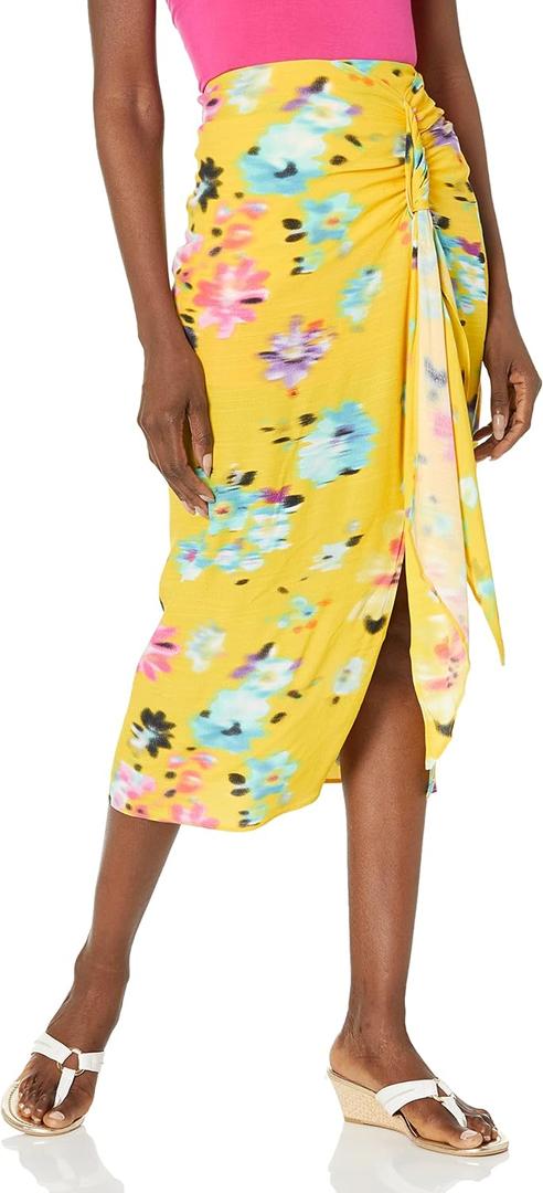 Desigual Women's Woman Woven Skirt Knee (Yellow, Size S)