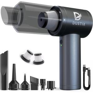 Handheld Car Vacuum Cleaner & Air Blower Cordless Mini Powerful 12000Pa Suction, Portable Small Hoover, HEPA, Accessories for Interior, PC, Home & Kitchen