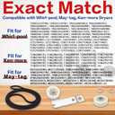 Upgraded 661570 & 279640 & W10837240 Dryer Drum Belt and Idler Pulley Kit -Fit for Whirl-pool May-tag Ken-More Dryers, Replaces 661570V 661570VP PS11726337 W10547287 W10547290