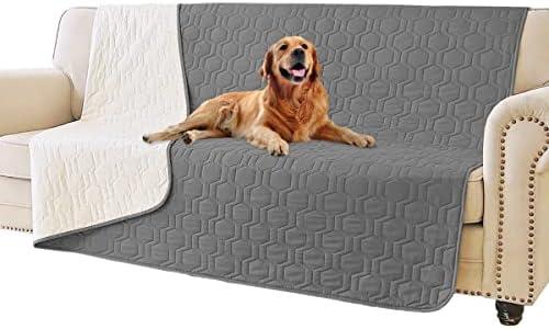 Tcksstex Waterproof and Non-Slip Dog Bed Cover and Pet Blanket Sofa Pet Bed Mat ，car Incontinence Mattress Protectors Furniture Couch Cover for Most Cats Dogs,Pets（52x82-Dark Grey）