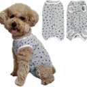 Dog's Recovery Suit Post Surgery Shirt for Puppy, Small Dog Surgical Recovery Suit for Female Male Dogs, Dog Onesie Protect Surgical Wound(Grey Stars-m)