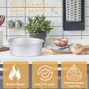 8 x 3 Inch Aluminum Round Cake Pan, 3-Piece Set Cake Baking Pans, Round Layer Cake Baking Pans for Birthday Wedding Home Kitchen DIY Baking Tools, Heavy Sturdy & Healthy, Oven Safe