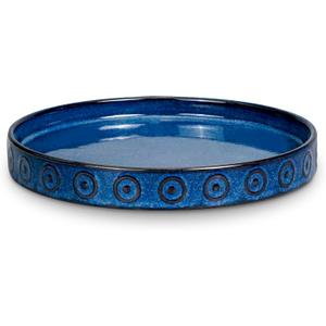 Plant Water Catcher Tray - Ceramic Plant Saucer for Outdoors 7.5 Inch Plant Pot Saucer Plant Drip Tray for Potted Plants Drainage Decorative Round Flower Pot Saucer Blue